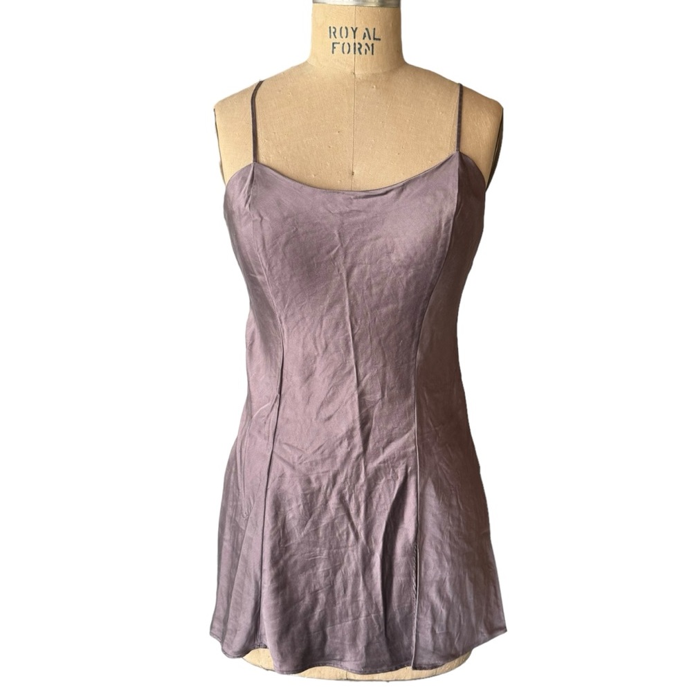 Vintage Victorias Secret Mauve Silk Slip Dress
